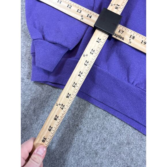 Vintage 90s Mickey Mouse Sweatshirt Mens Medium Purple Crewneck Disney Cartoon - Picture 4 of 5